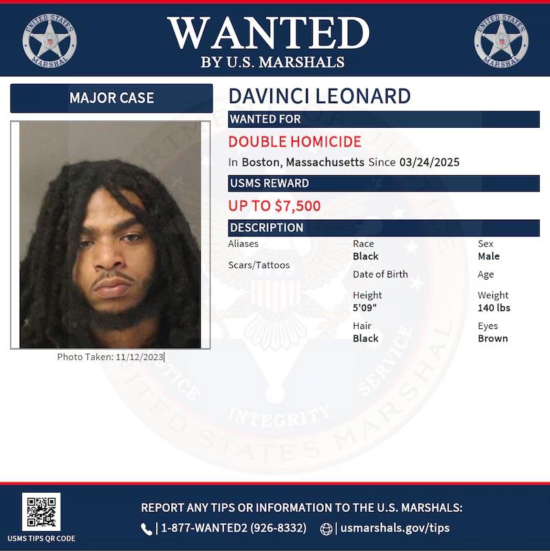 US Marshals Wanted Poster Davinci Leonard